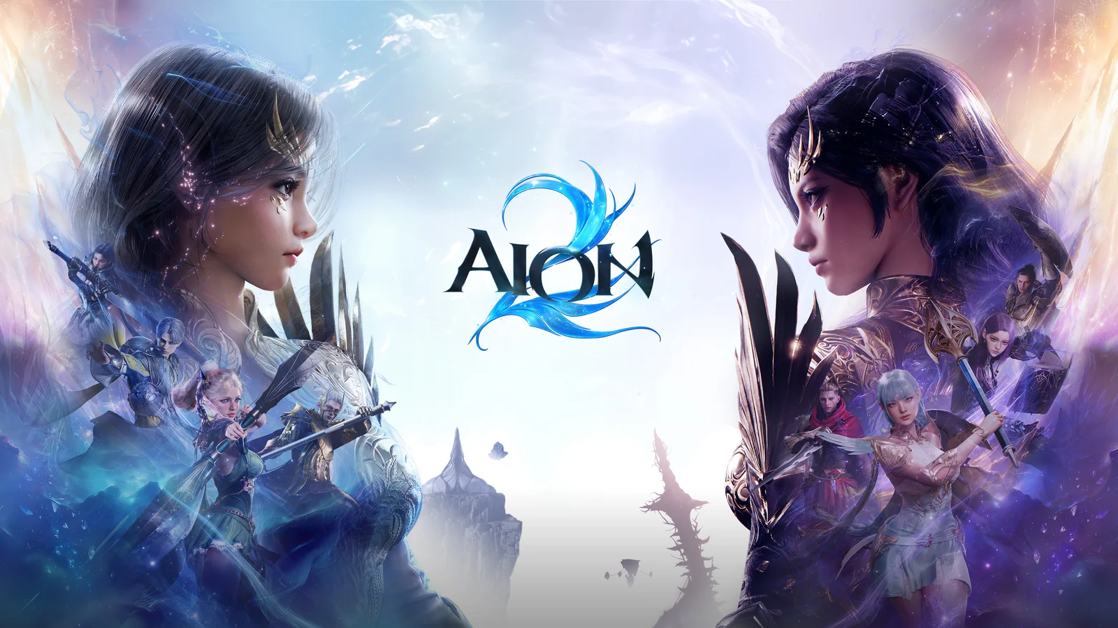 AION 2 key art showing two winged characters facing each other