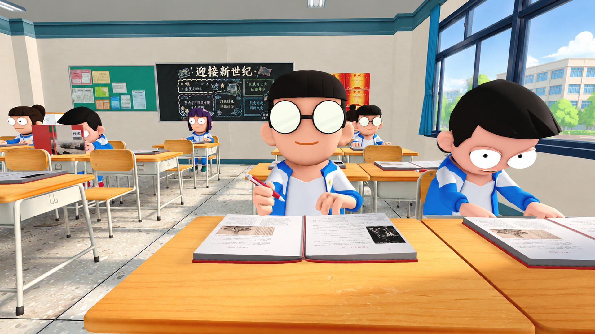 Official Steam image for Worst Class Ever Makes Classroom Mischief a Social Deduction Game.